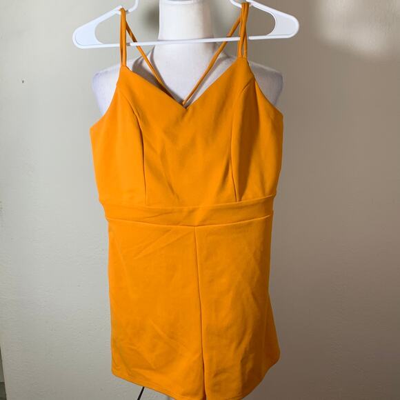 Cute Yellow jumpsuit women size M - Picture 1 of 8